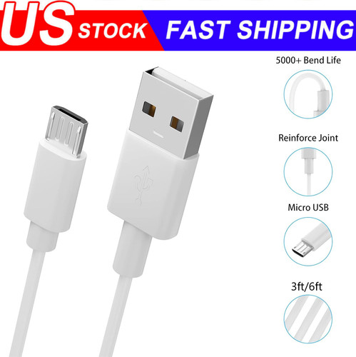 6ft micro usb - usb, charging